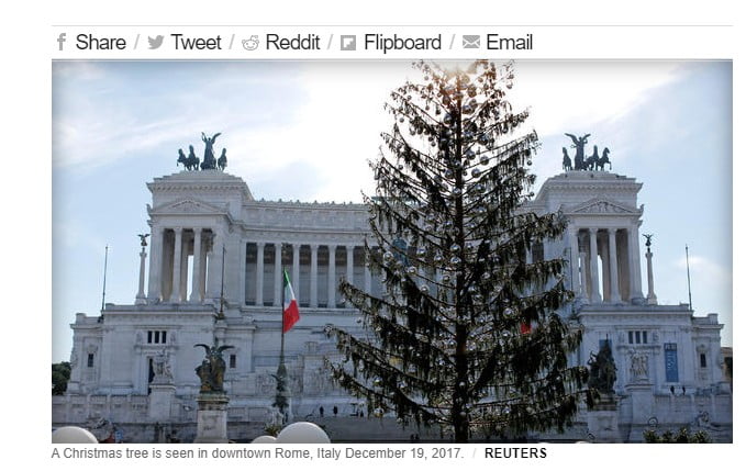 What is Spelacchio, and what has it got to do with Christmas in Rome?